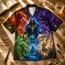 Load image into Gallery viewer, Unleash Your Inner Hero - Fantasy Warrior Hawaiian Shirt - Personalized Gift for Fantasy Lovers
