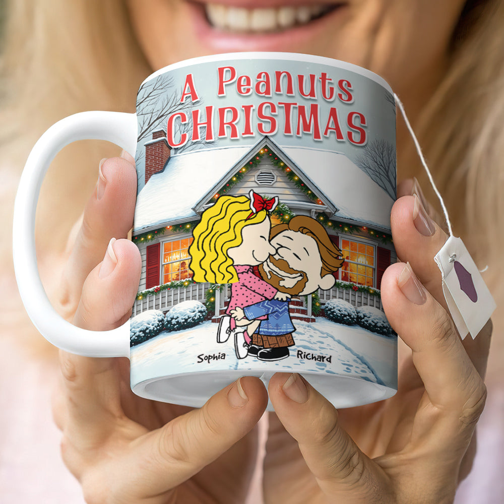 Customizable Peanuts Christmas Mug for Couples | Festive Valentine's Day Gifts Coffee Mug PopCulturePrints