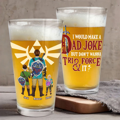 Personalized Dad Joke Beer Glass - Legend Theme Beer Glasses PopCulturePrints