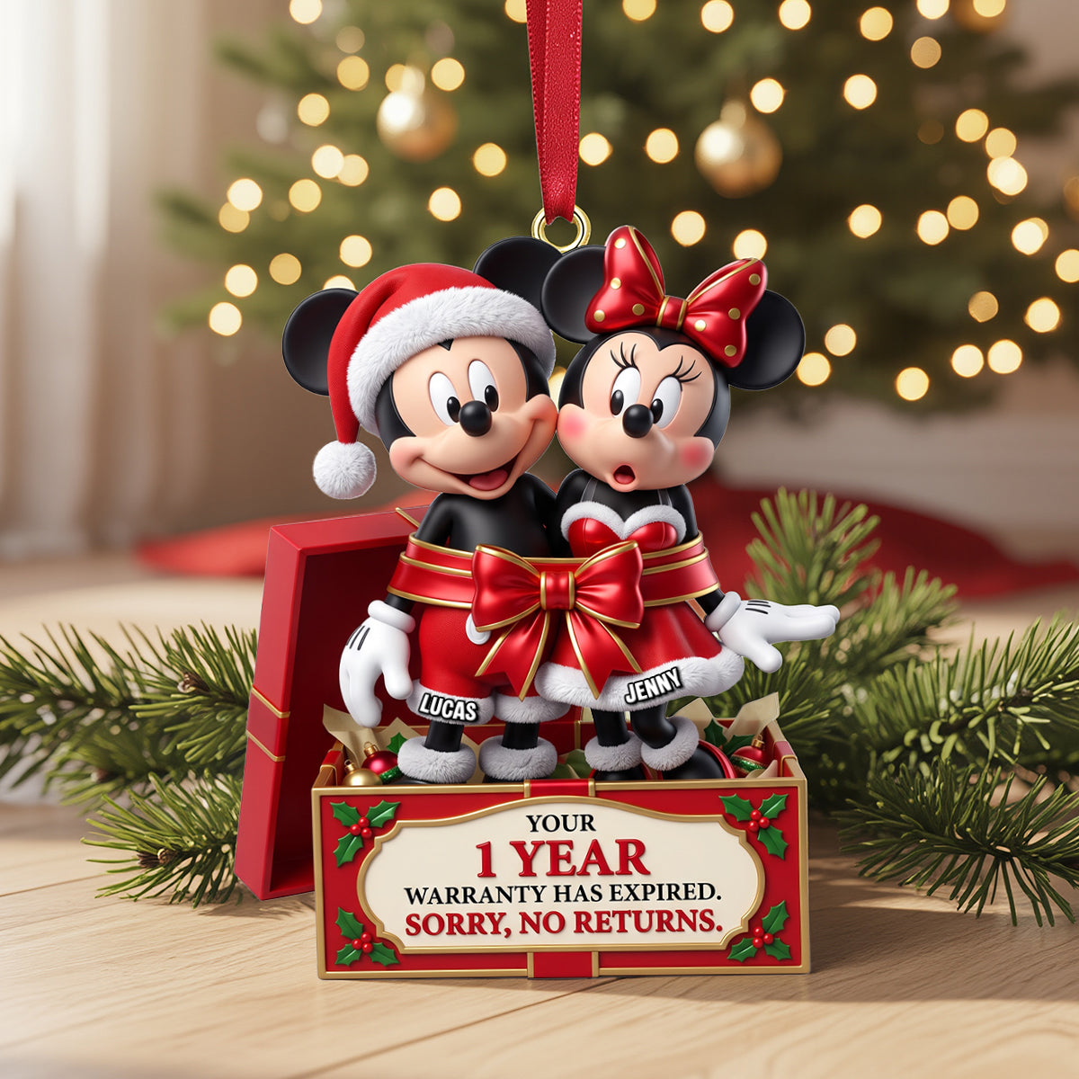 ‘Your 1 Year Warranty Has Expired’ - Personalized Funny Christmas Ornament for Couples