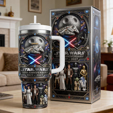 Load image into Gallery viewer, Celebrate 50 Years of Star Wars - Personalized 40oz Tumbler for Cosmic Lovers Tumbler Cup PopCulturePrints
