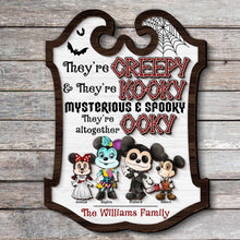 Load image into Gallery viewer, Custom Family Halloween Wood Sign - Creepy &amp; Kooky Wood Sign PopCulturePrints
