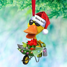 Load image into Gallery viewer, Personalized Gardening Duck Christmas Ornament - Unique Xmas Gift for Gardeners
