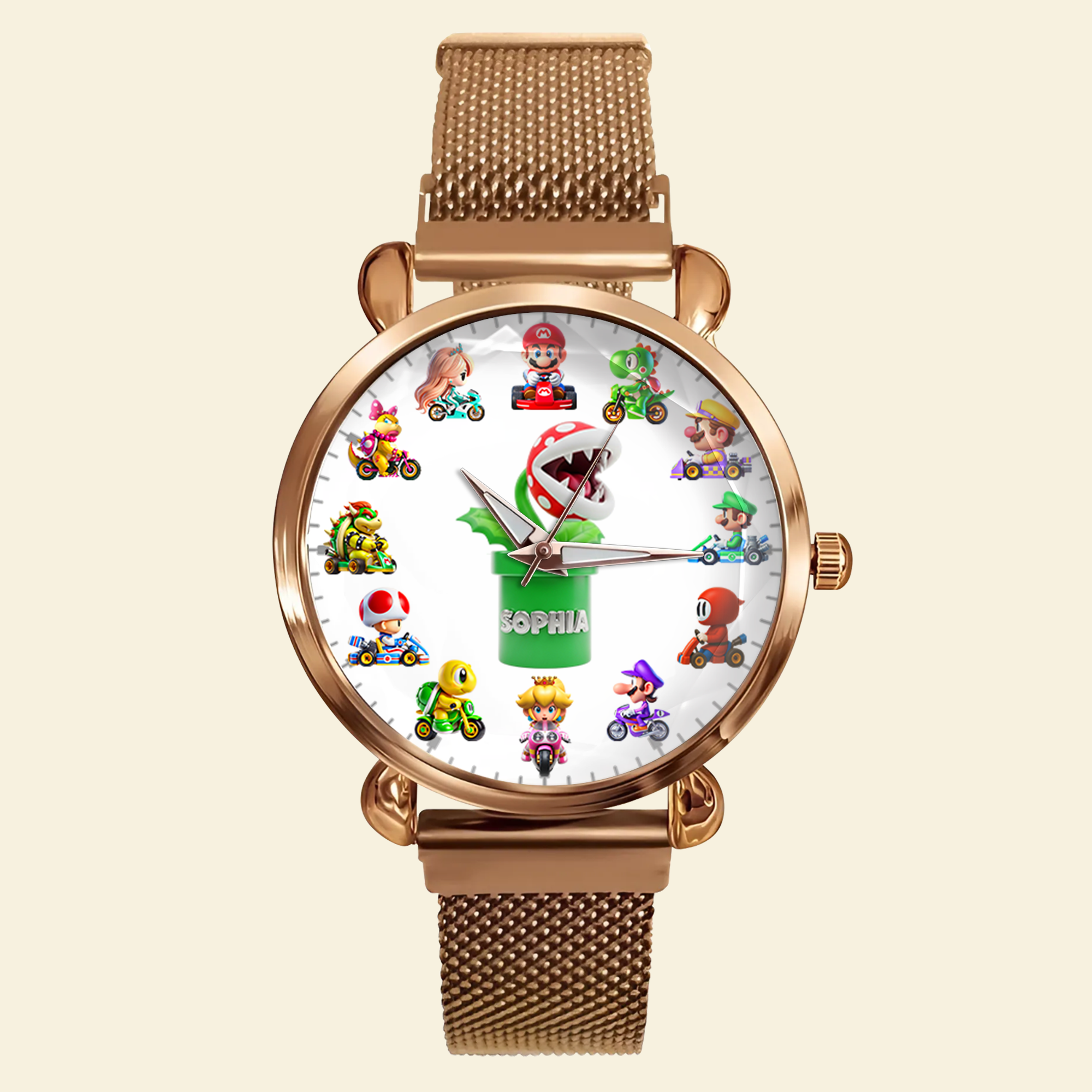 Rev Up Your Style: Custom Racing Game Mesh Strap Quartz Watch - Perfect Gift for Gamers Quartz Watch PopCulturePrints