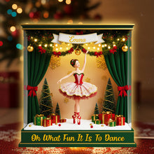 Load image into Gallery viewer, Oh What Fun It Is To Dance - Personalized Ballet Christmas Light Box Gift for Dancers Light Box PopCulturePrints
