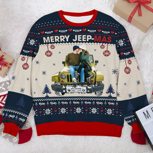 Custom Christmas Photo Sweater - Off-Road Adventure AOP Products PopCulturePrints