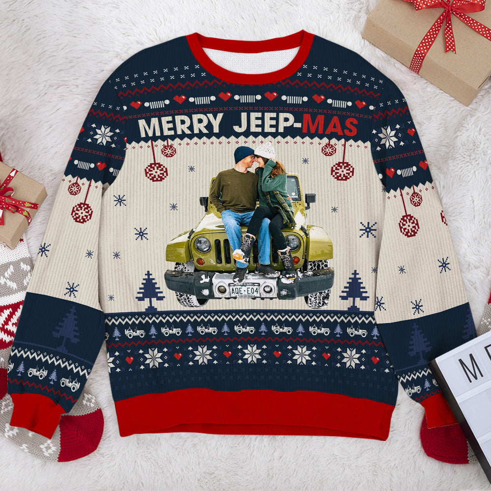 Custom Christmas Photo Sweater - Off-Road Adventure