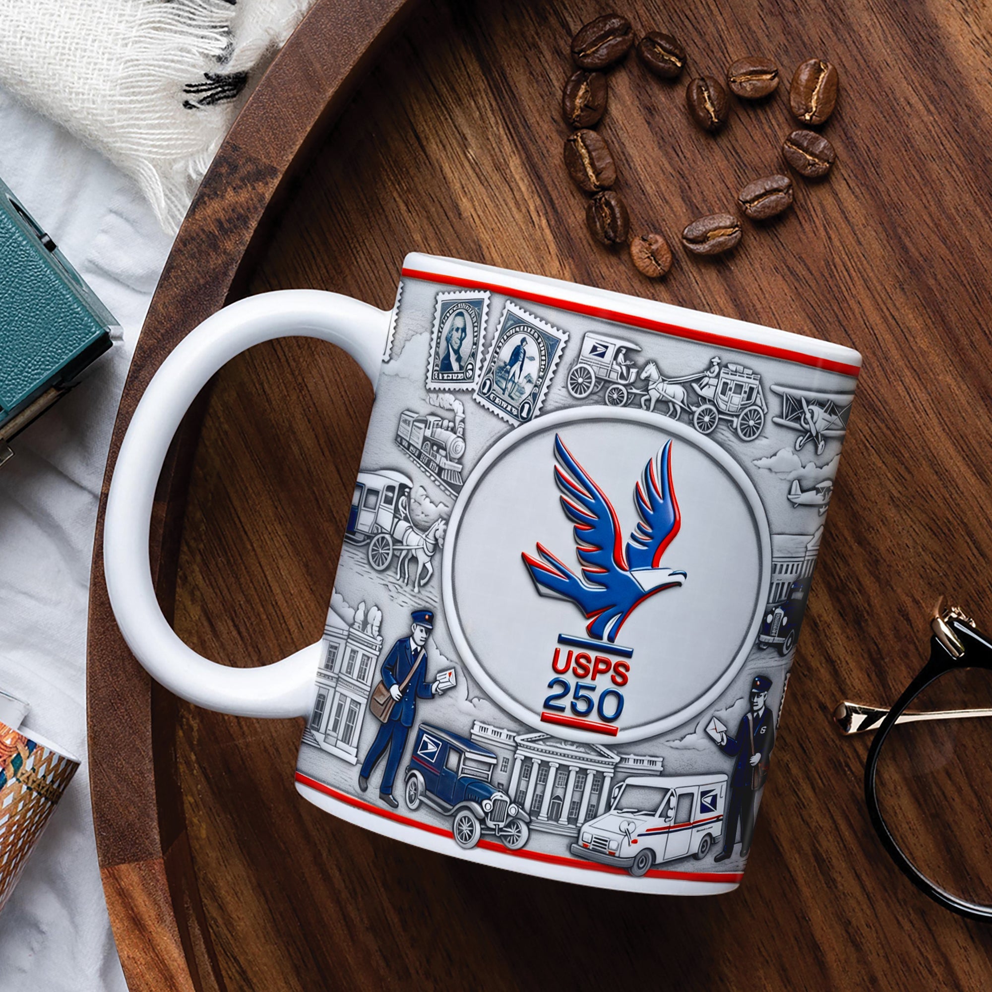 "Celebrate USPS 250 Years with Personalized Touch!" - Postal Job Milestone Coffee Mug - Custom Gift for Postal Workers