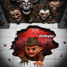 Load image into Gallery viewer, &quot;Step Into the Scare!&quot; - Halloween Scary Doormat - Personalized Gifts for Movie Fans Doormat PopCulturePrints
