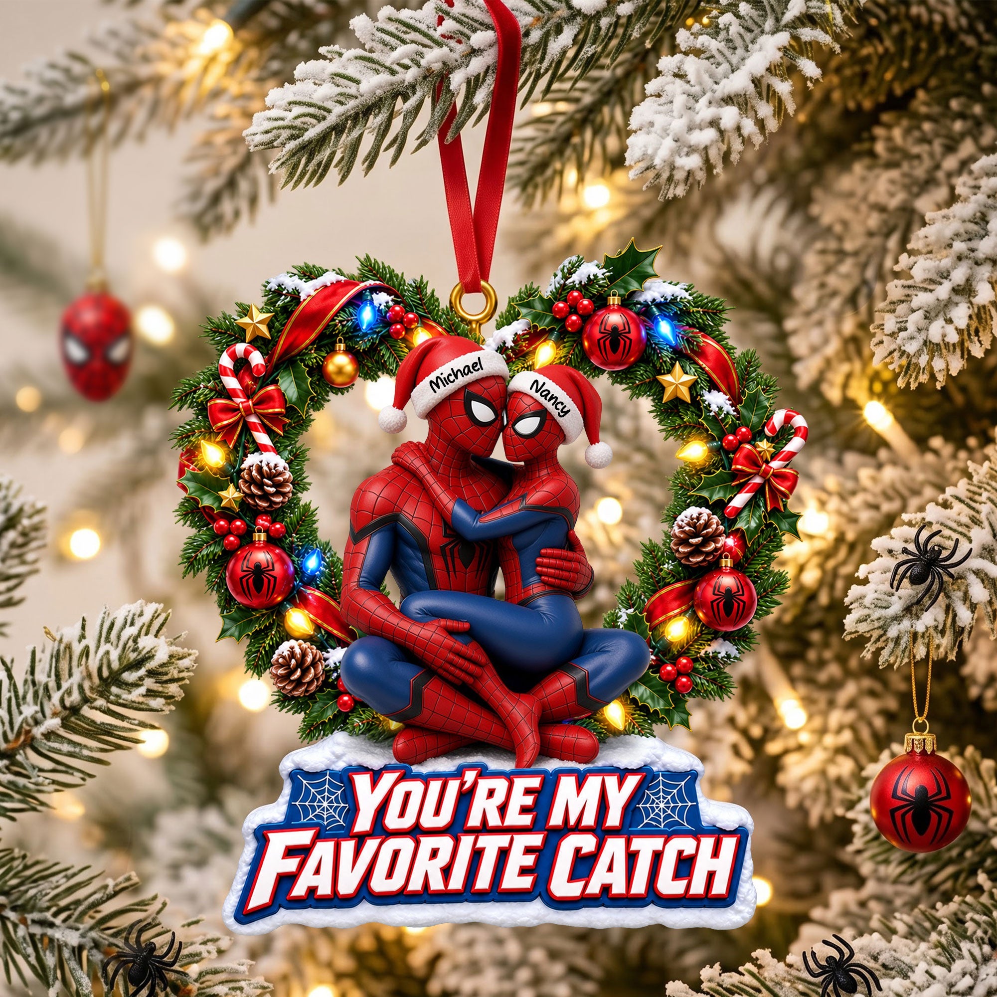 Funny Couple Acrylic Ornament - Personalized Christmas Gifts For Couple 05tyti170926 Ornament PopCulturePrints