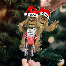 Load image into Gallery viewer, Personalized Bigfoot Motocross Christmas Ornament - Custom Names and Message
