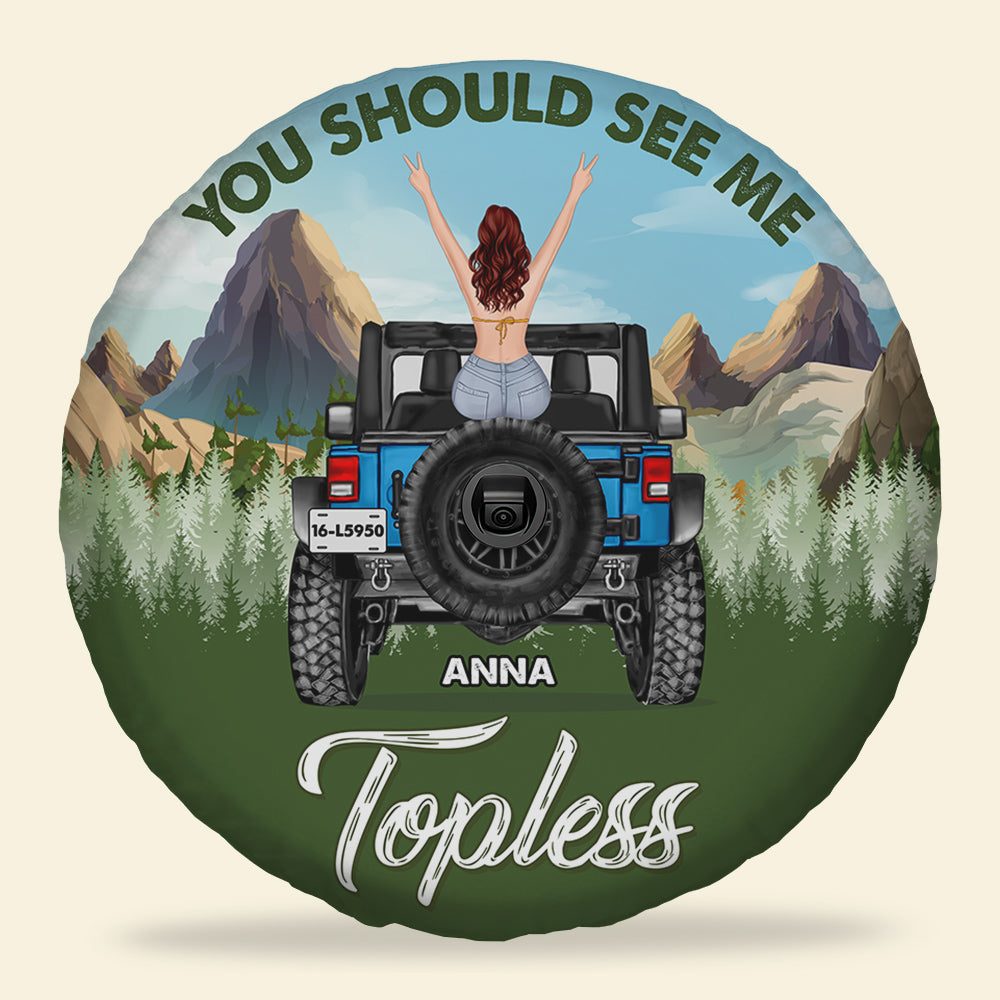 Personalized 'You Should See Me Topless' Spare Tire Cover