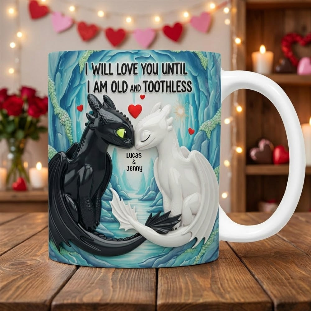 I Will Love You Until I'm Old and Toothless - Romantic Couple Mug | Personalized Gift for Couples Coffee Mug PopCulturePrints