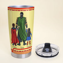 Load image into Gallery viewer, Superhero Dad Custom Tumbler - Personalized Gift Tumbler Cup PopCulturePrints
