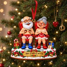 Load image into Gallery viewer, Naughty Old Couples Acrylic Ornament - Personalized Christmas Gifts For Couples 04ohti081026 Ornament PopCulturePrints
