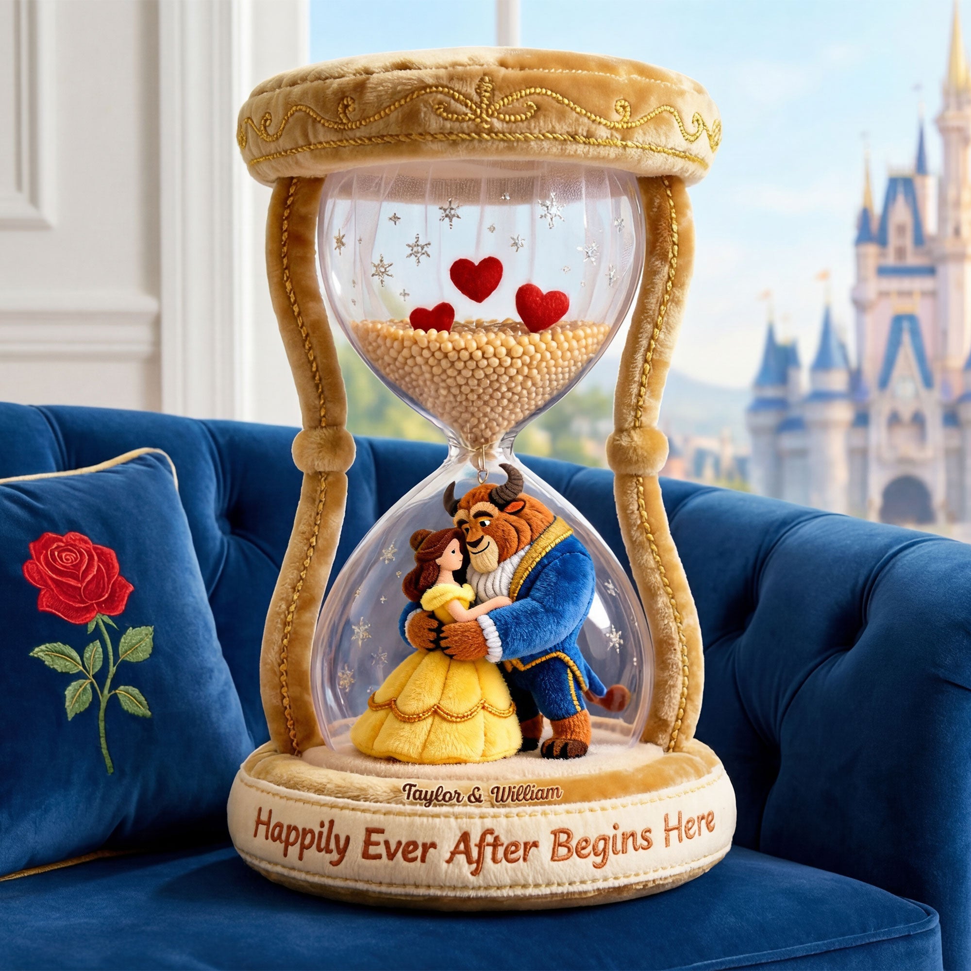 Cherished Moments in Fairy Tales - Personalized Romantic Pillow for Couples Pillow PopCulturePrints