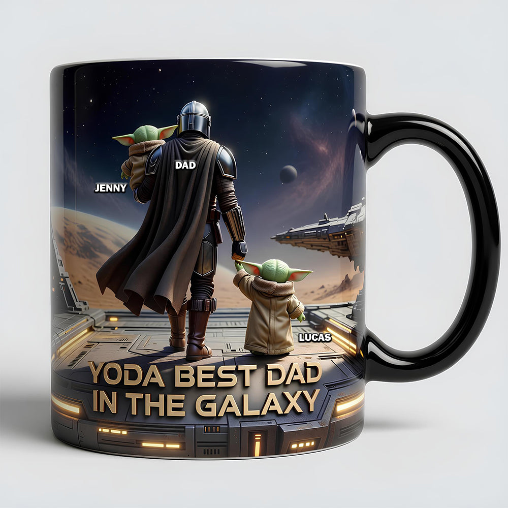 “Yoda Best Dad in the Galaxy” - Personalized Magic Mug for Dads, Grandpas, and More Coffee Mug PopCulturePrints