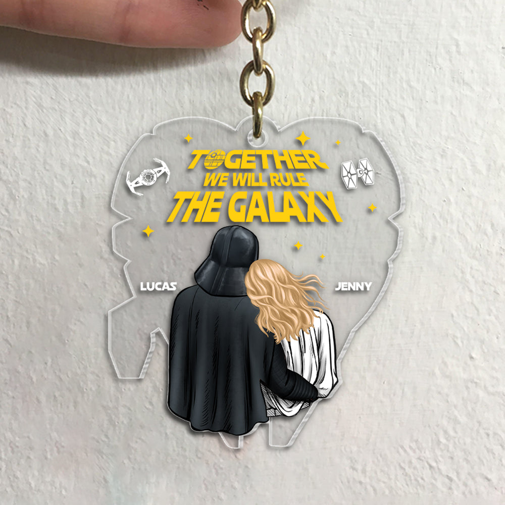 Galaxy Love Personalized Couple Keychain - Unique Valentine's Day Gifts Keychains PopCulturePrints