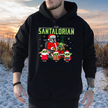 Load image into Gallery viewer, Personalized &#39;The Santalorian&#39; Family Christmas Hoodie
