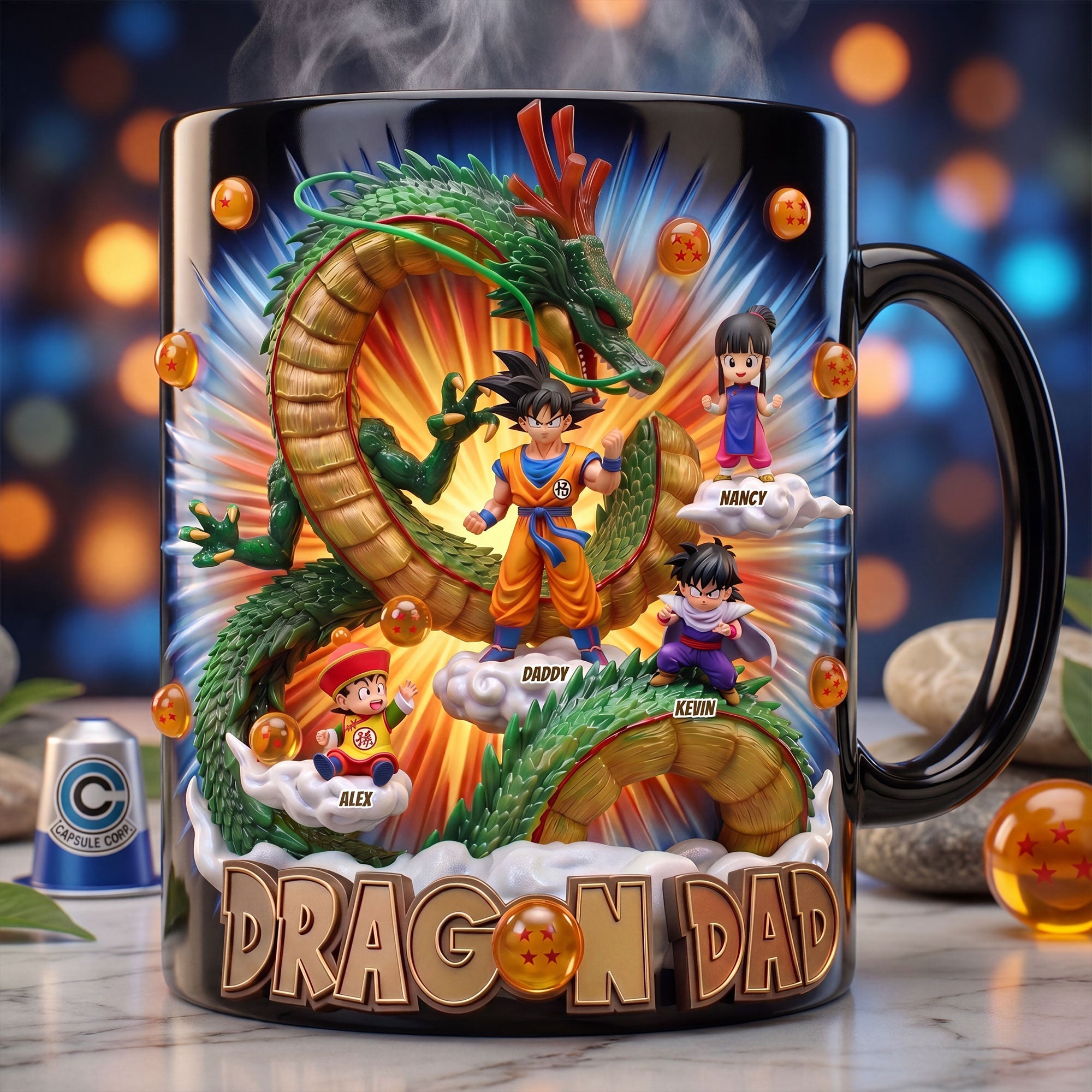 “Embrace the Adventure with Dad” - Imposing Ride With Dad Magic Mug - Personalized Gift for Dads, Grandpa, Gift for Father's Day Coffee Mug PopCulturePrints