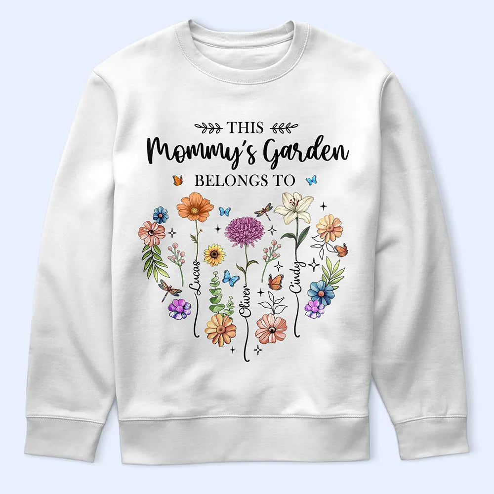 This Grandma's Garden Belongs - Personalized T-Shirt T-shirt PopCulturePrints
