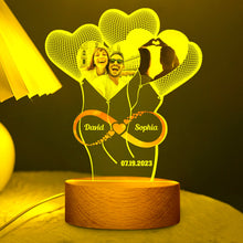 Load image into Gallery viewer, Personalized LED Night Light for Couples | Custom Anniversary Gift Led Night Light PopCulturePrints
