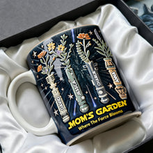 Load image into Gallery viewer, Mom's Floral Garden In Space Coffee Mug - Personalized Gifts For Mother, Grandma, and More Coffee Mug PopCulturePrints
