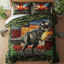 Load image into Gallery viewer, Roar with Joy: Dinosaur Quilt Bedding Set - Personalized Gift for Dinosaur Lovers Blanket PopCulturePrints
