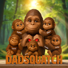 Load image into Gallery viewer, “Love from Daddy and Kids” - Dadsquatch Acrylic Plaque - Personalized Gift for Dad &amp; Grandpa Shaped Plaques PopCulturePrints
