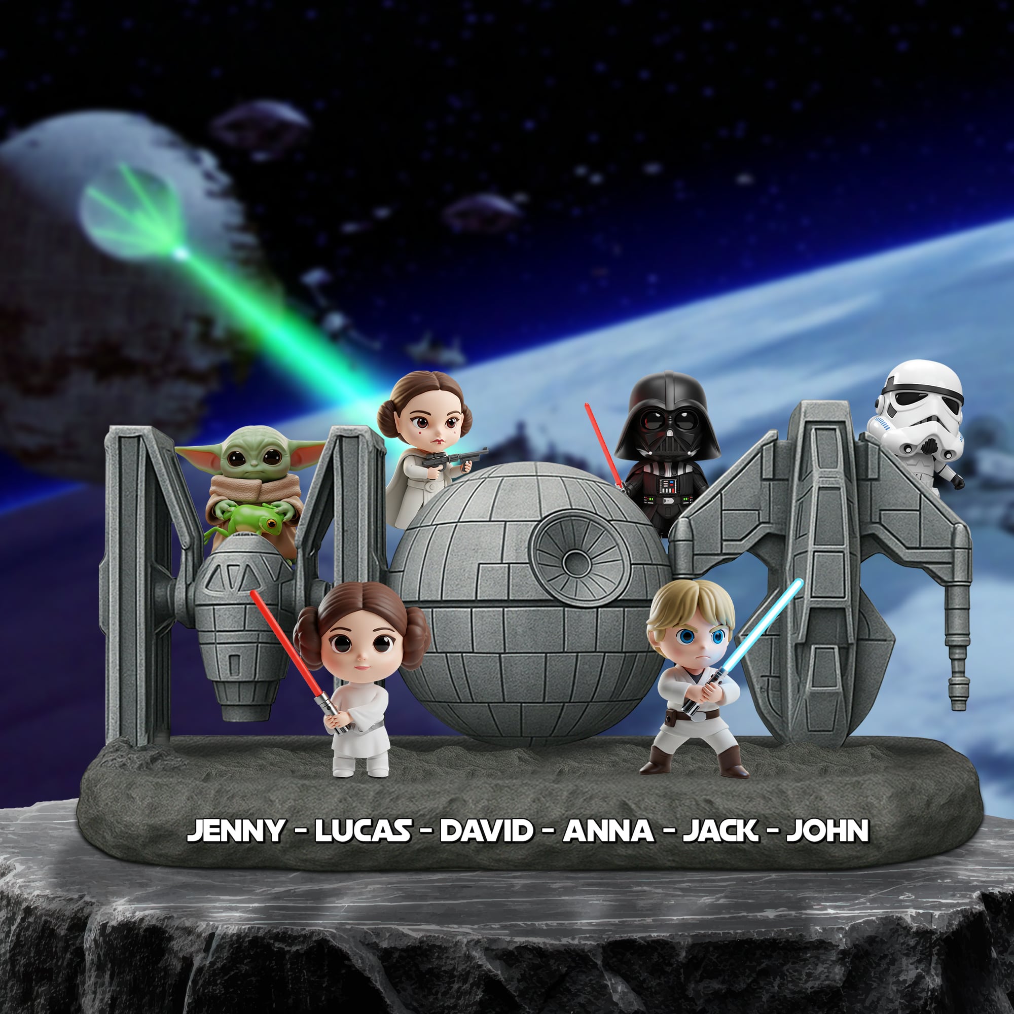 "Celebrate Mom’s Galactic Love!" - Personalized Plaque for Mom - Perfect Gift for Her, Grandma, and More Shaped Plaques PopCulturePrints