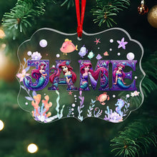 Load image into Gallery viewer, Personalized Mermaid Alphabet Ornament for Movie Lovers Ornament PopCulturePrints
