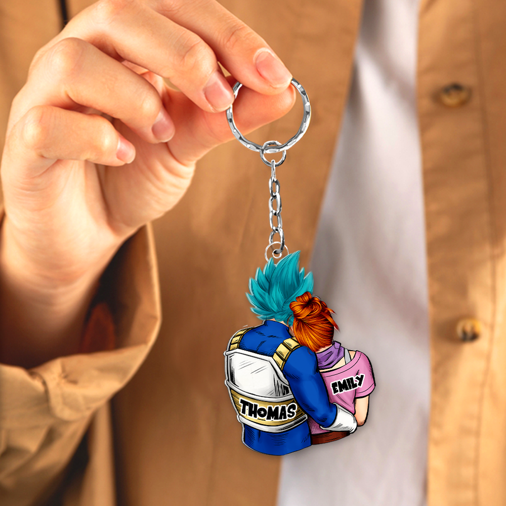 Personalized Couple Keychain - Custom Design for James & Lily Keychains PopCulturePrints