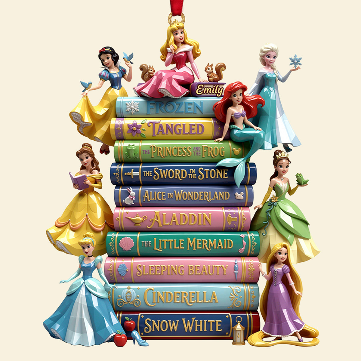“A Touch of Magic!” - Lovely Fairy Tale Princesses Acrylic Ornament - Personalized Gift for Disney Lovers
