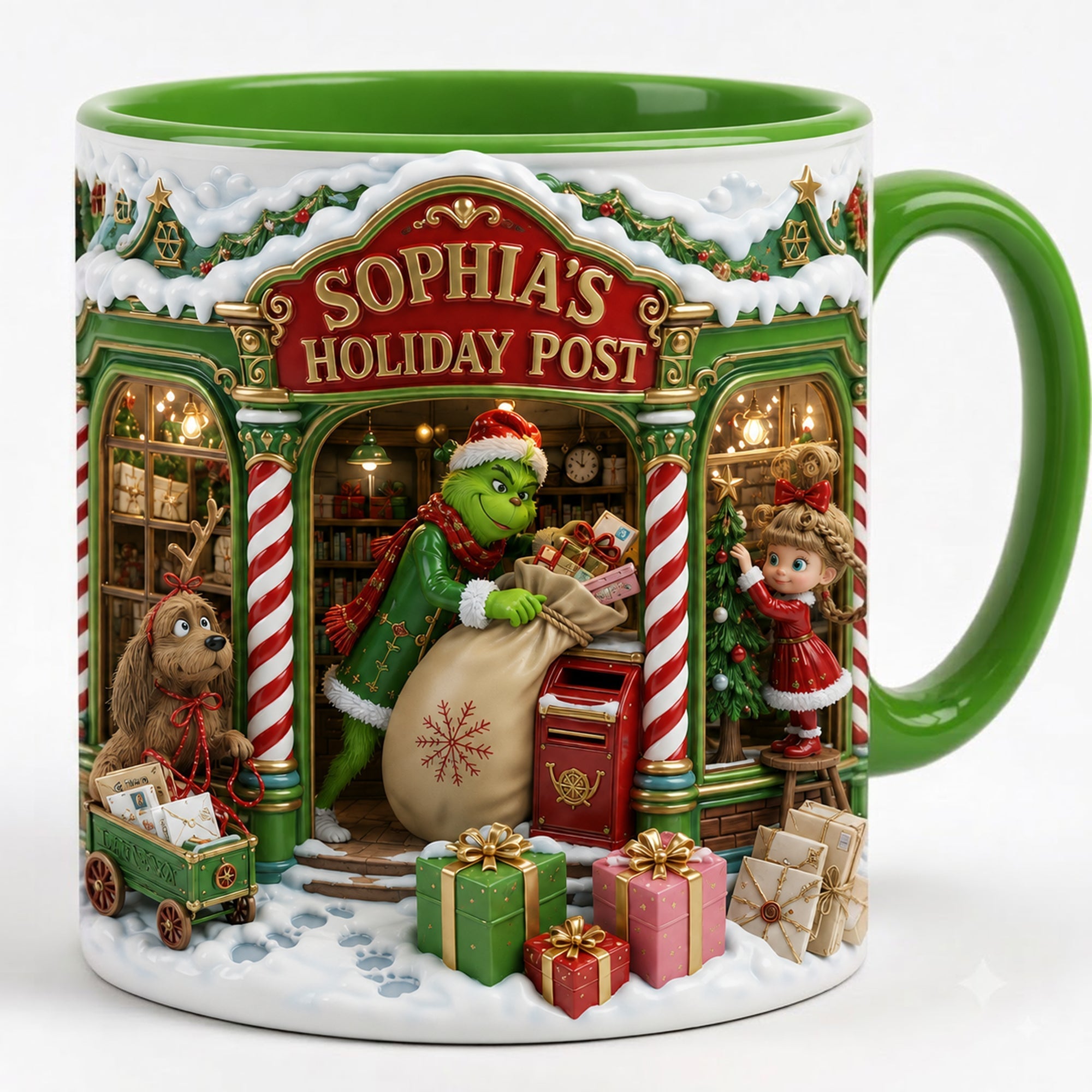"Spread Holiday Cheer!" - Personalized Holiday Post Coffee Mug - Custom Gift for Friends, Family & Loved Ones