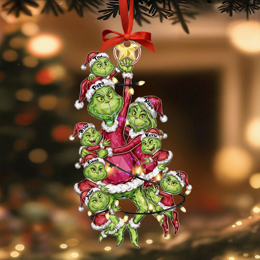 Celebrate Your Family with a Mischievous Twist - Personalized Family Tree Ornament Ornament PopCulturePrints