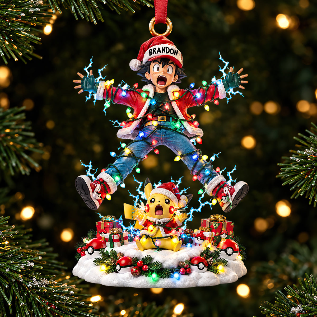 Light Up Your Holidays with Lightning Rod - Personalized Acrylic Ornament