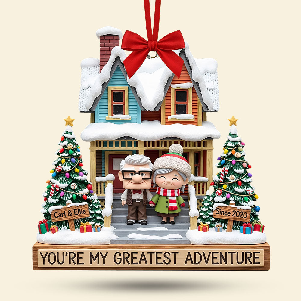 You're My Greatest Adventure - Personalized Old Couple Ornament Ornament PopCulturePrints