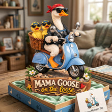Load image into Gallery viewer, “Mama Goose On The Loose” - Personalized Gift for Mom, Perfect for Mother's Day, Grandma &amp; More Shaped Plaques PopCulturePrints
