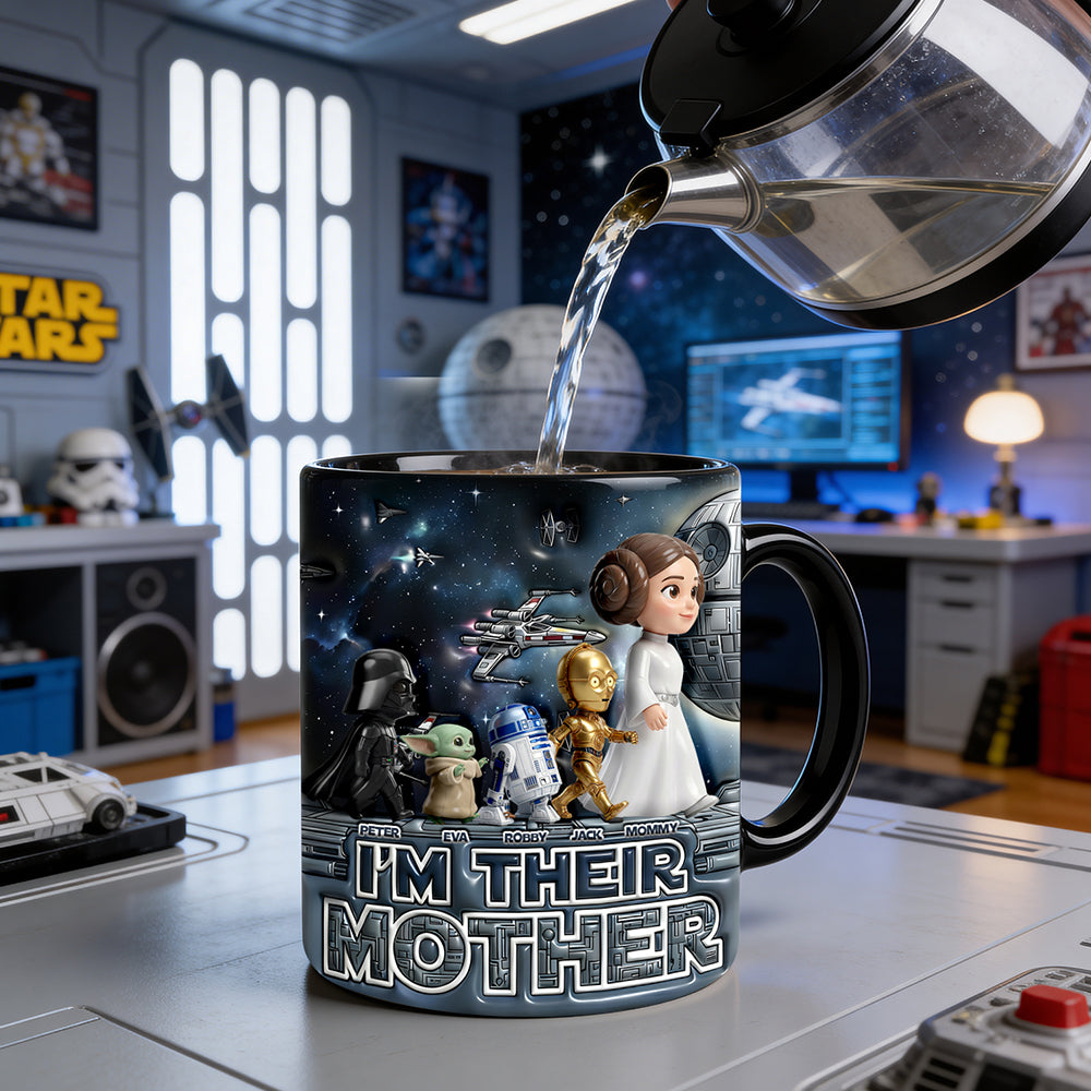 I'm Their Mother - Personalize Your Cosmic Mom & Kids Ceramic Coffee Mug | Perfect Gift for Mom, Grandma, and More! Coffee Mug PopCulturePrints