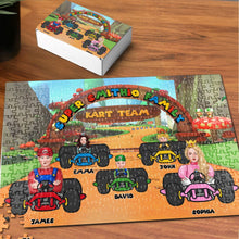 Load image into Gallery viewer, Custom Family Cartoon Racing Jigsaw Puzzle Jigsaw Puzzles PopCulturePrints
