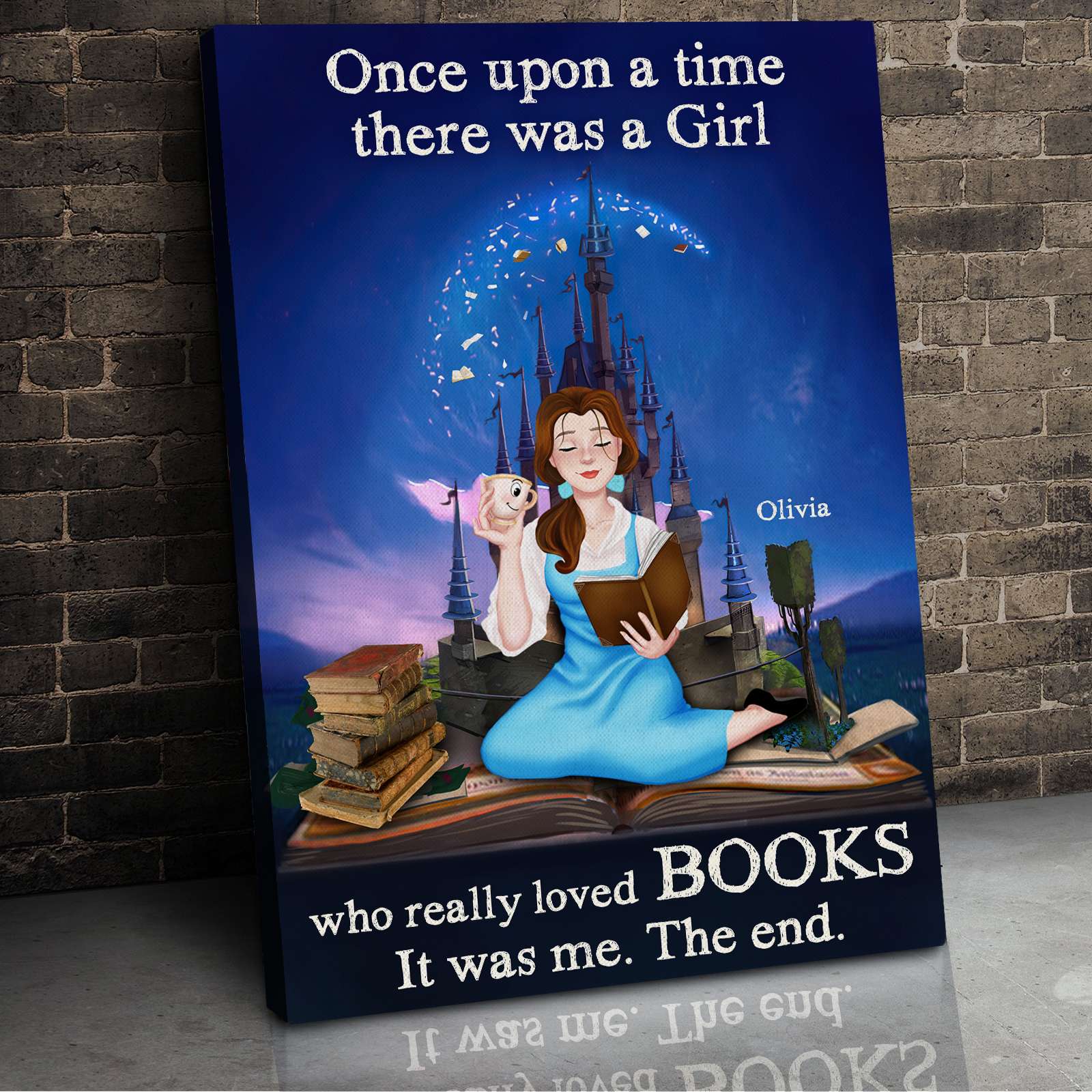 Personalized 'Once Upon A Time' Canvas for Book Lovers Poster & Canvas PopCulturePrints