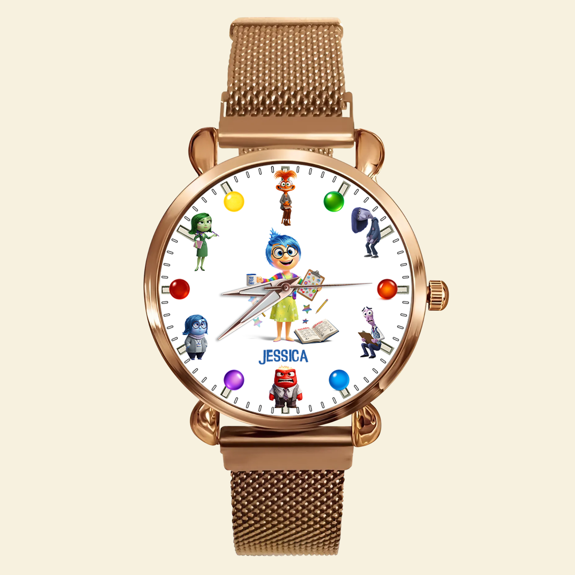Cute Teacher Quartz Watch - Personalized Gift for Teachers with Custom Name Quartz Watch PopCulturePrints