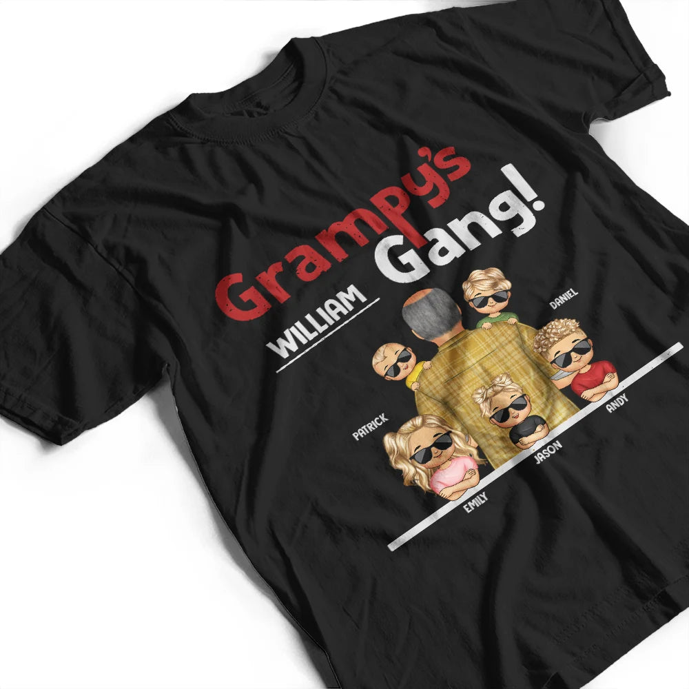 “Grandpa’s Gang – A Unique Tribute to Family!” - Personalized T-Shirt - Custom Gift for Grandfathers and Family Members T-shirt PopCulturePrints
