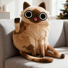 Load image into Gallery viewer, Pawsitively Fun Cat Custom Shape Pillow - Personalized Gifts for Cat Lovers Pillow PopCulturePrints
