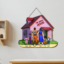 Load image into Gallery viewer, Custom Family Anime-Themed Wood Sign Wood Sign PopCulturePrints
