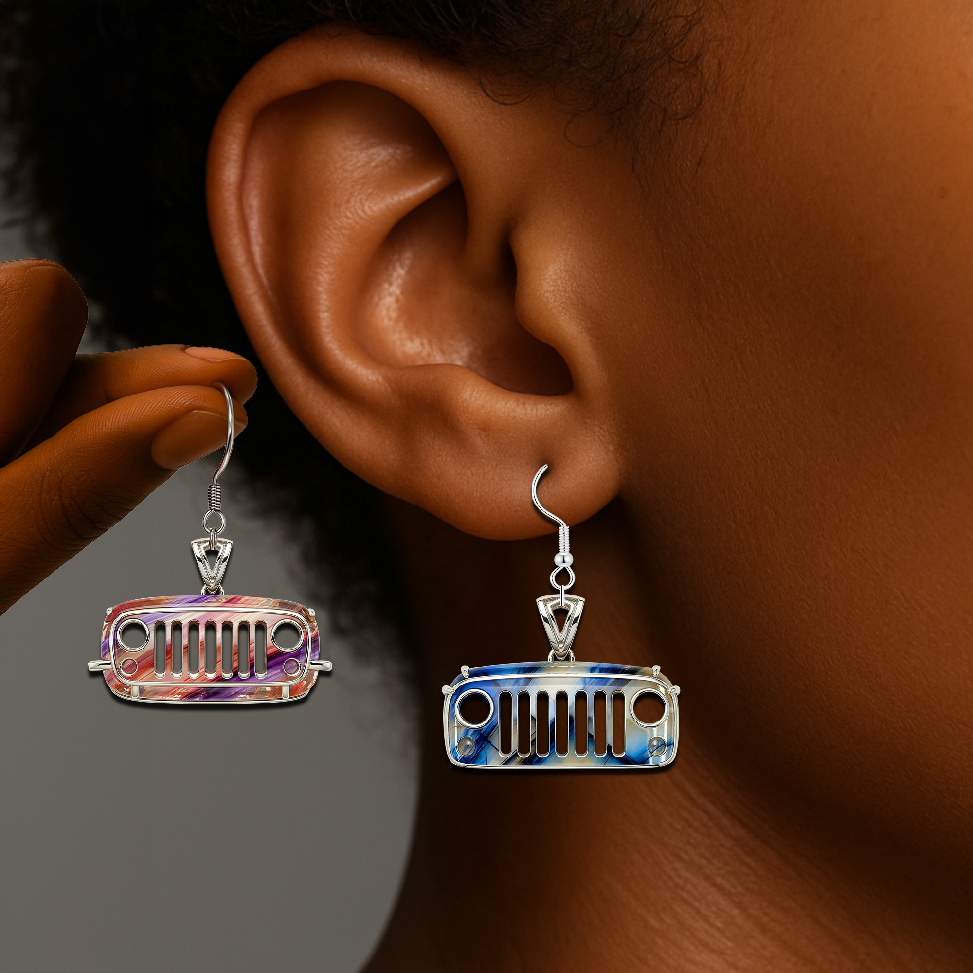 “Adventure Awaits” Off-road Aesthetic Earrings - Personalized Custom Gifts for Off-road Enthusiasts Earrings PopCulturePrints