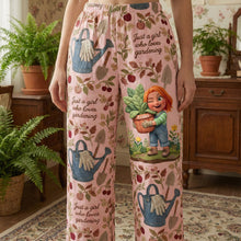Load image into Gallery viewer, Just a Girl Who Loves Gardening Pajama Pants - Personalized Gifts for Gardeners Pajama Pant PopCulturePrints
