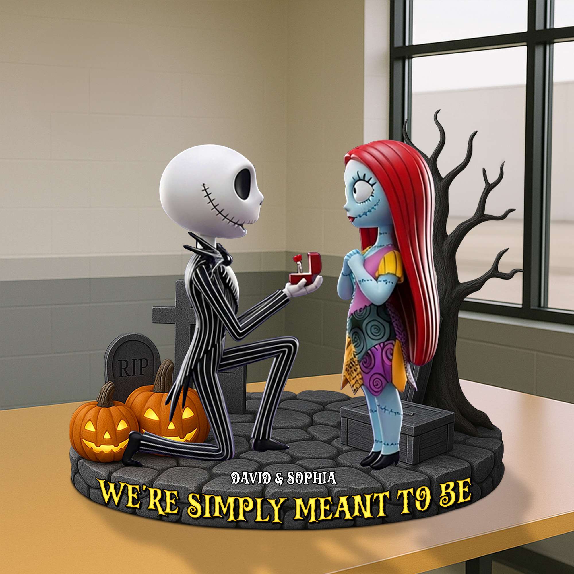 We're Simply Meant to Be - Couple Forever Acrylic Plaque - Personalized Gift for Couples Shaped Plaques PopCulturePrints