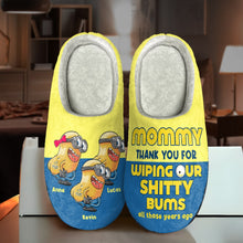 Load image into Gallery viewer, Funny Personalized Mother&#39;s Day Slippers - Thank You Mom Shoes PopCulturePrints

