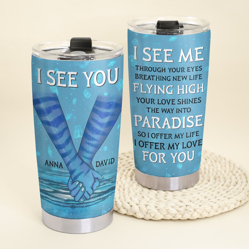 Personalized Couple Tumbler - Custom Romantic Valentine's Day Gifts Tumbler Cup PopCulturePrints